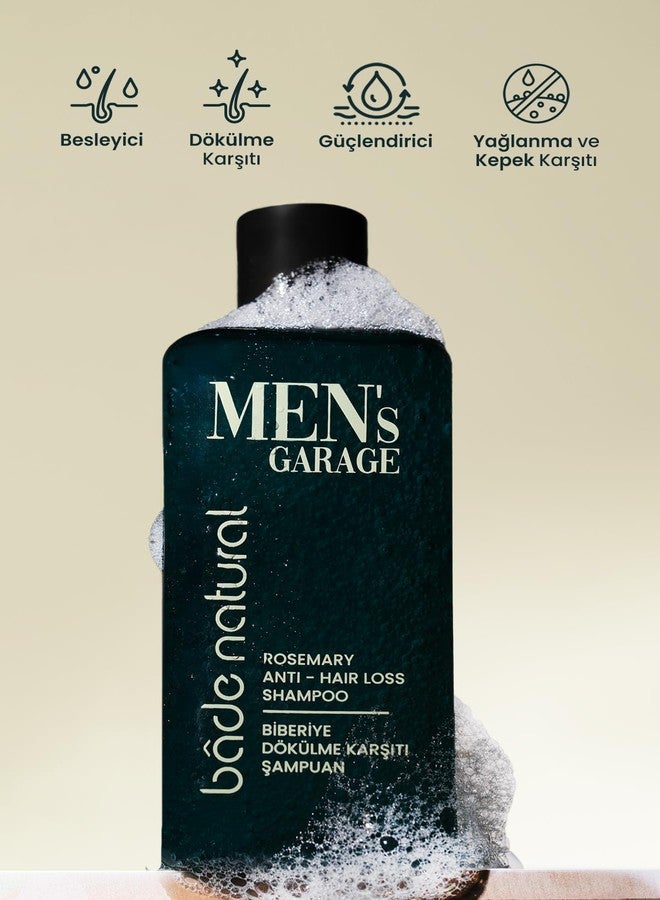 Bade Natural Men’s Garage Rosemary Hair Strengthening Shampoo – 10.14 fl oz (300 mL) – Anti-Hair Loss Formula with Biotin, Aloe Vera & Herbal Extracts - Image 2
